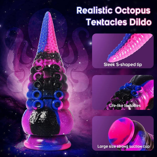 Tentacle Dildo: 8,7" Realistisk Silikon Prostatamassør