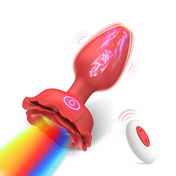 LED Vibrating Butt Plug with 10 Vibration Setting