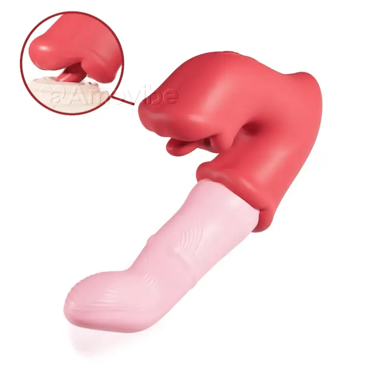 G-punkt- og klitorisvibrator – tunge slikker-bevegelse, vanntett