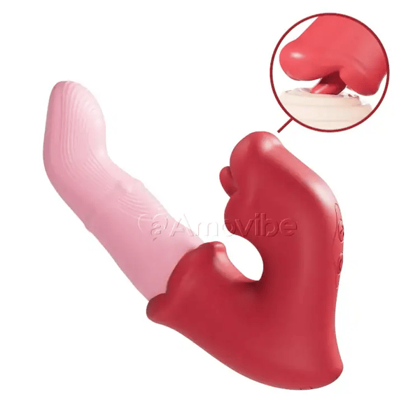G-punkt- og klitorisvibrator – tunge slikker-bevegelse, vanntett