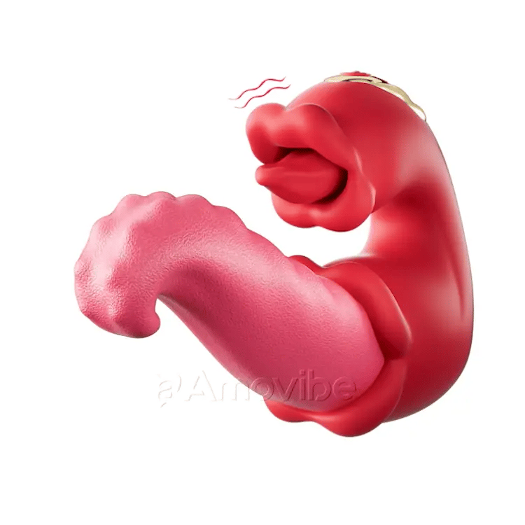 Dobbel Rose Thrusting G-punkt Vibrator med Tunge Licking & Vibrasjon