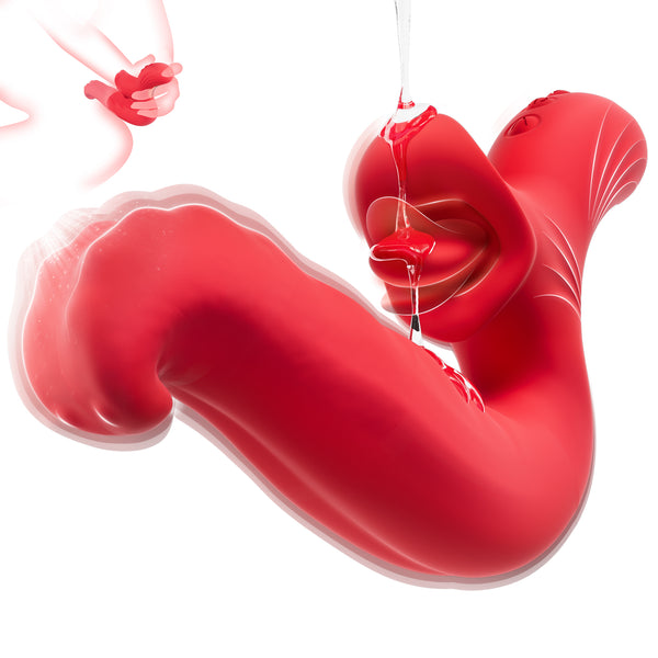 Roterende tunge vibrator – 10 intense moduser for klitoris- og brystvortestimulering