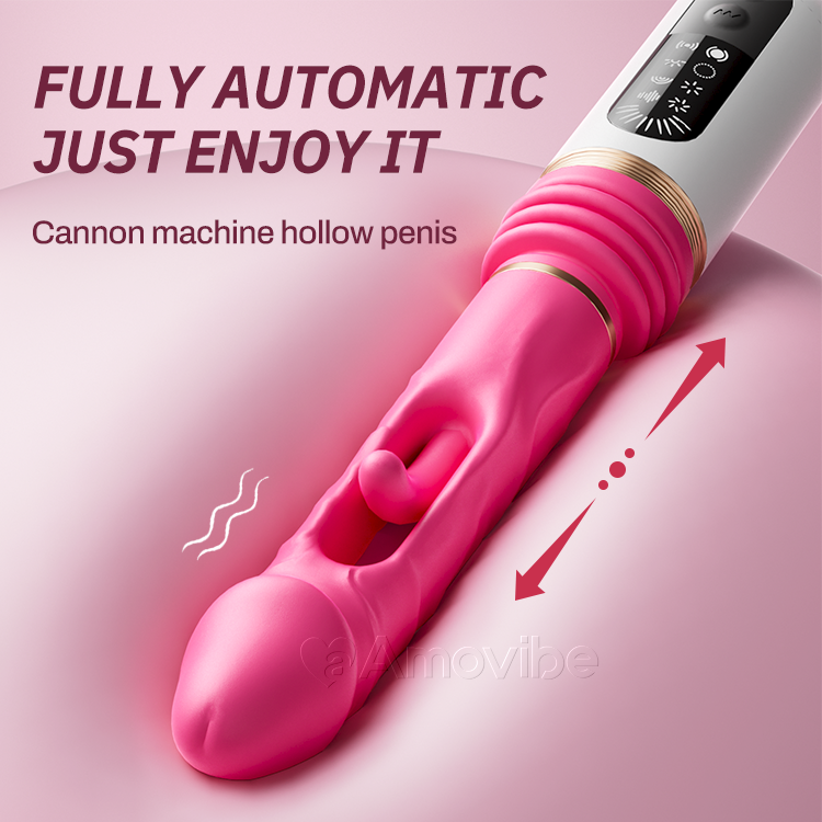 Støtende Dildo Vibrator med Flappende & Vibrerende Mønstre (Sugekopp Inkludert)