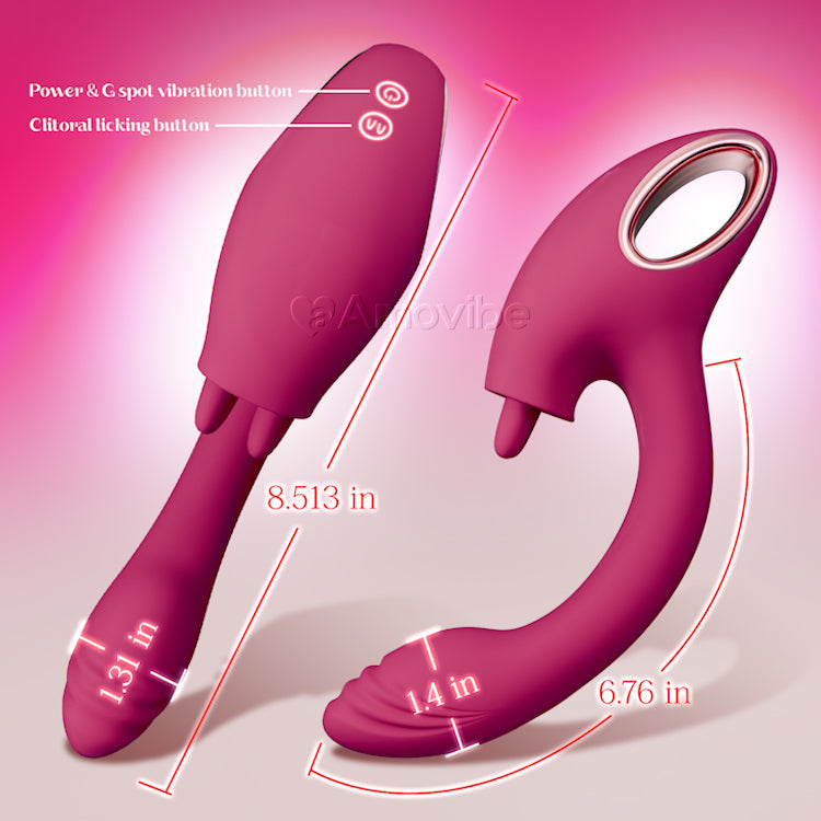 G Spot Vibrator med dobbel-slikkefunksjon