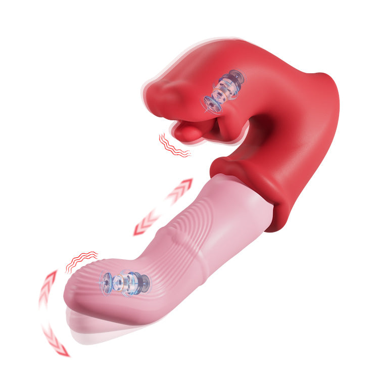 G-punkt- og klitorisvibrator – tunge slikker-bevegelse, vanntett