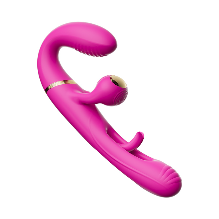 4-motors dobbelt-endt dildo med 10 vibrasjons- og slappemoduser