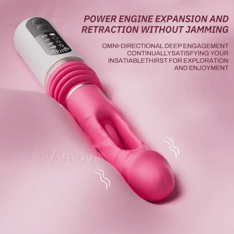 Støtende Dildo Vibrator med Flappende & Vibrerende Mønstre (Sugekopp Inkludert)