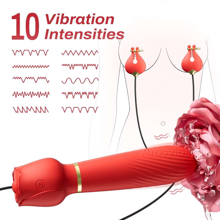 Klitoralvibrator med brystklyper