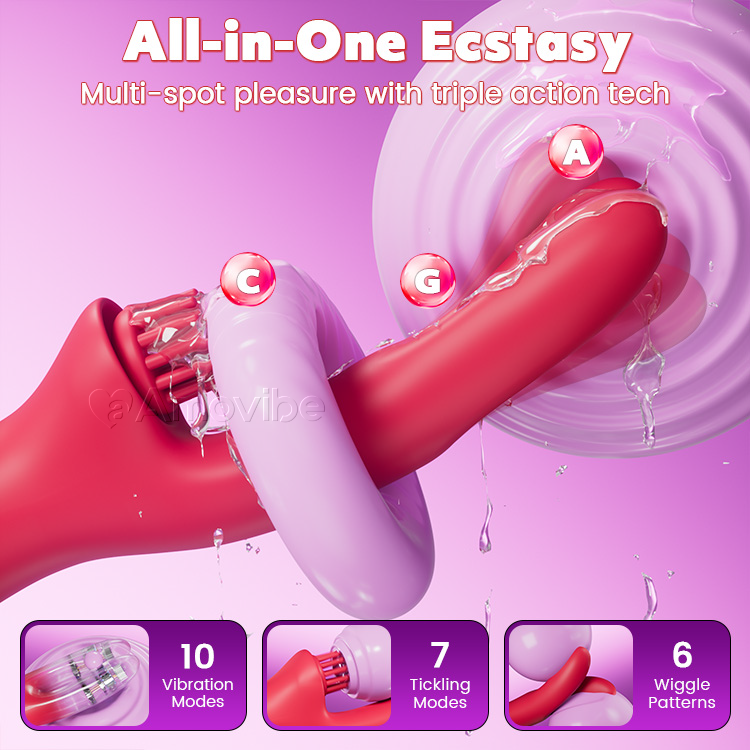 Sensuell Come-Hither Rabbit Vibrator med Kiling Vibrasjon