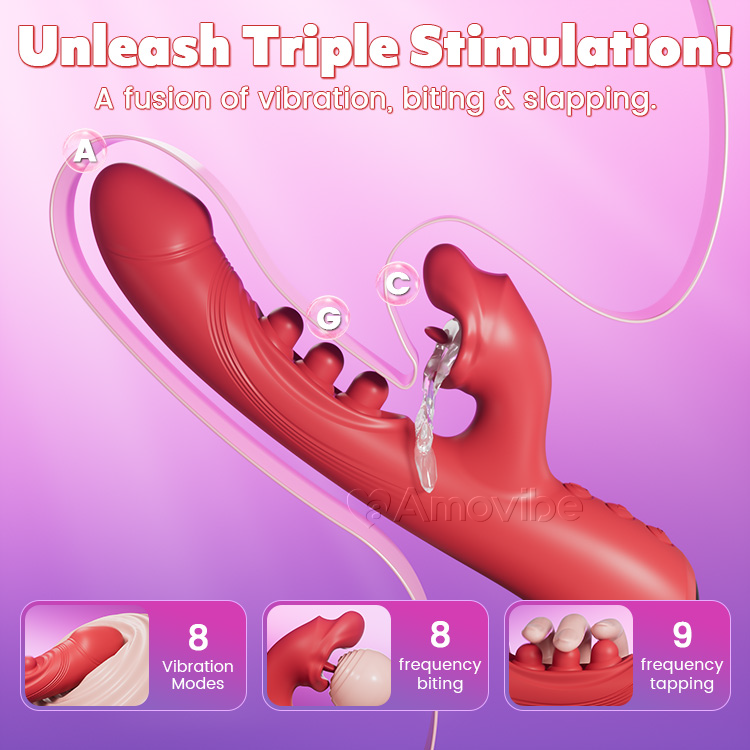 Kissing & Triple-Tap Vibrator – Klitoris- og G-punktstimulering