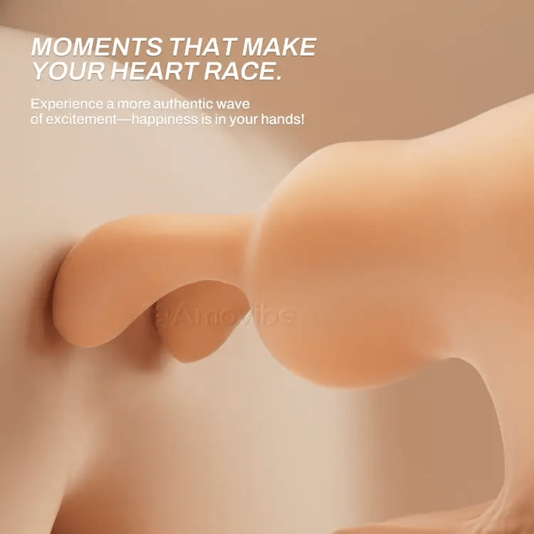 Støtende dildo med 10 hastigheter støt og vibrasjon