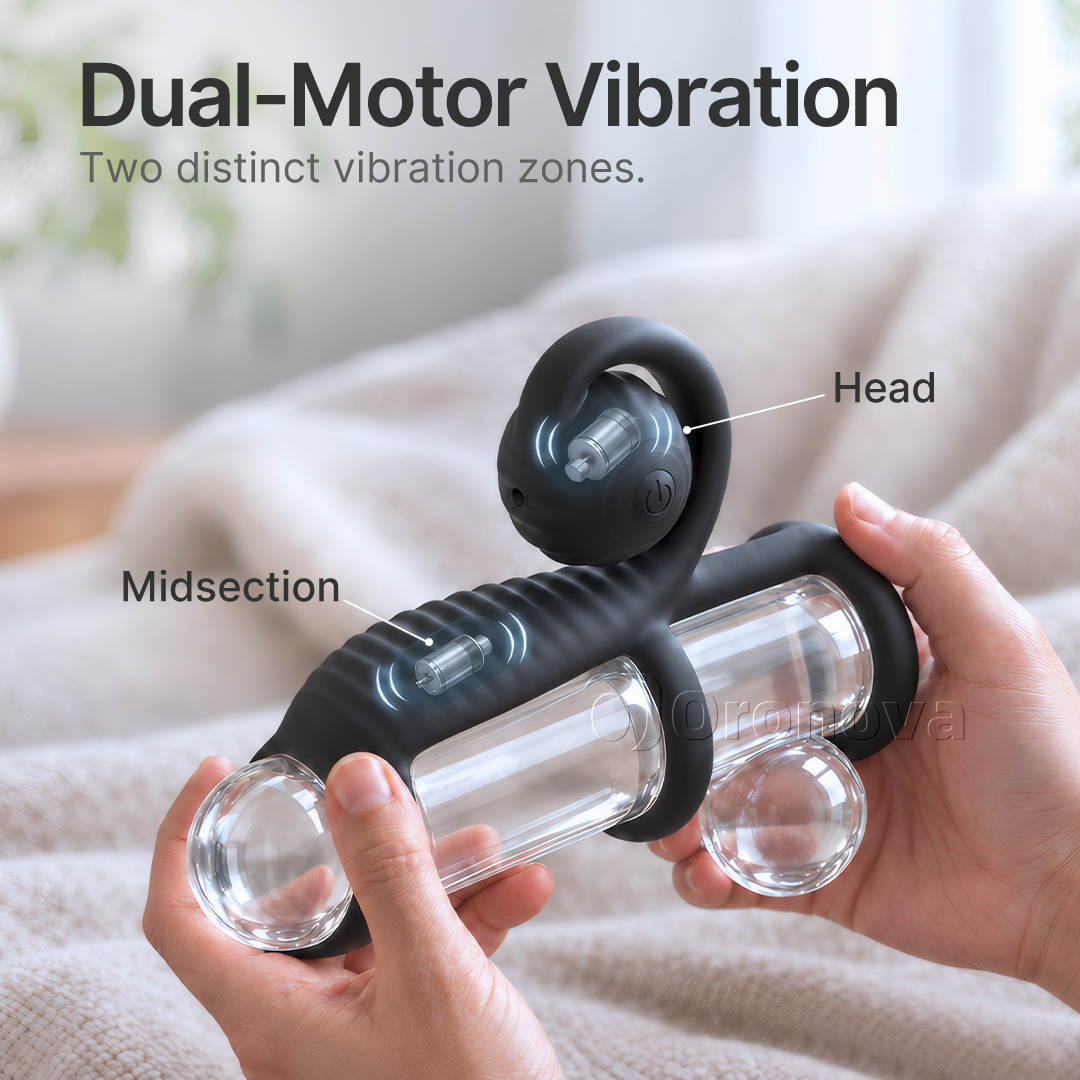 Three-Ring Design | Dual Vibration | Smooth, Rounded Vibration Head