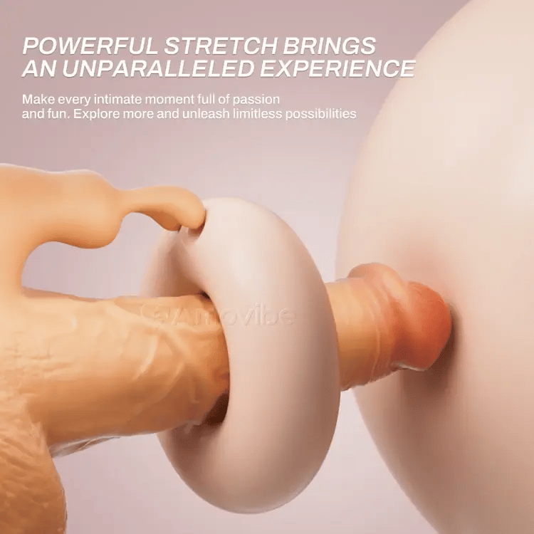 Støtende dildo med 10 hastigheter støt og vibrasjon
