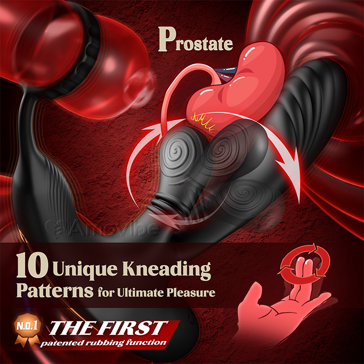 Prostata Stimulator med Roterende Funksjon og Trippel Vibrasjon