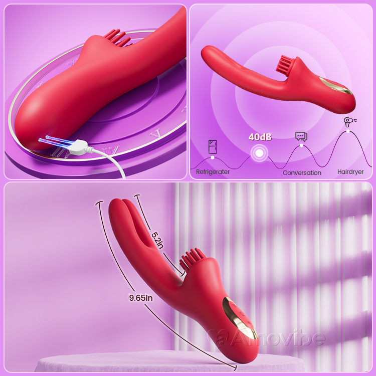 Sensuell Come-Hither Rabbit Vibrator med Kiling Vibrasjon