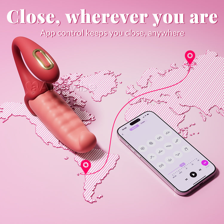 App-styrt G-punkt vibrator: pulserende C-punkt, stille