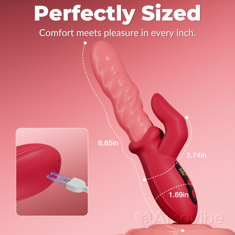 Peristaltisk trykkvibrator – vridning, klitorisstimulering, vanntett