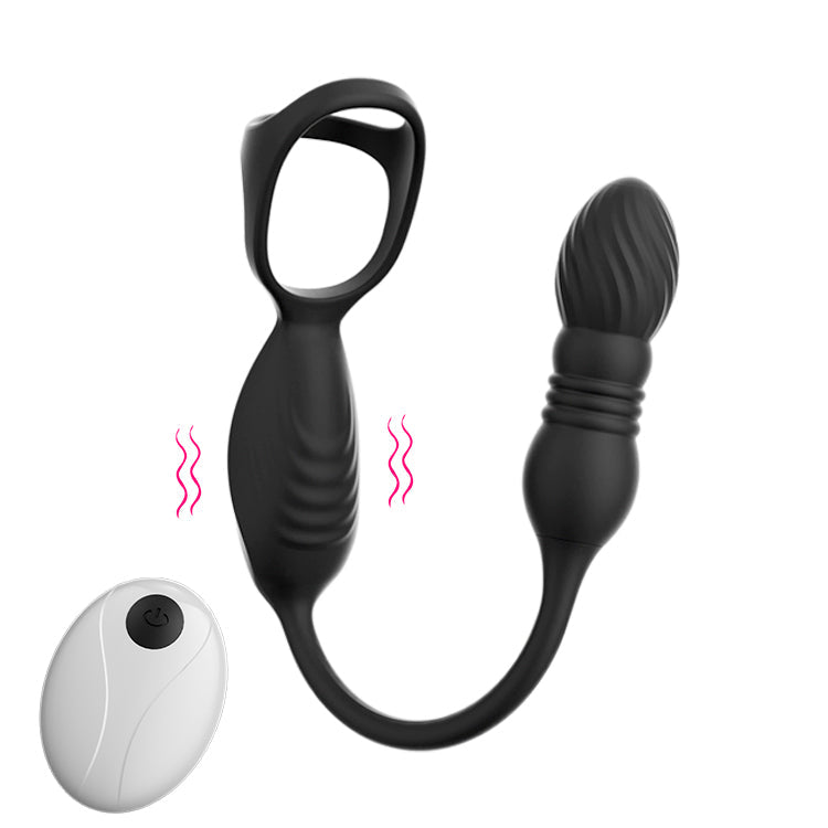 Fjernstyrt prostata-massasjer med 10 vibrasjonsfunksjoner