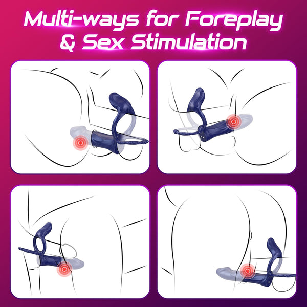 Stropp-på penis og vibrerende erme – penisring for klitorisstimulering og G-punktstimulering