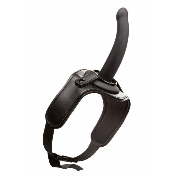 Bærbart justerbart lårstropp på sele sett med silikonprobe BDSM sexleketøy